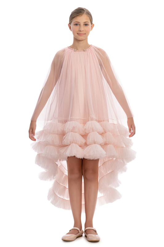 Powder Girls Layered Tulle with Cape 8-14 AGE 36125PR - Clothes (1)