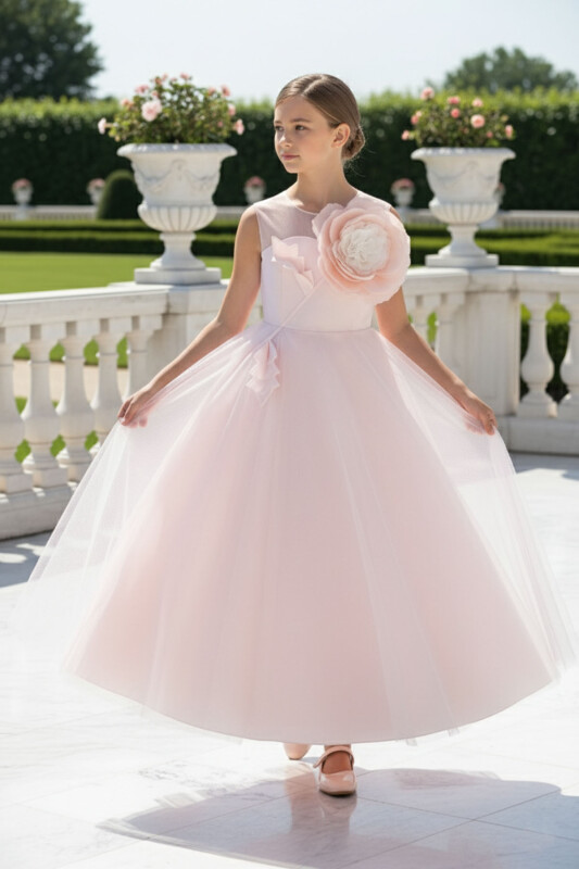 Powder Girls Flower Tulle Gown 8-14 AGE 36067PR - Clothes