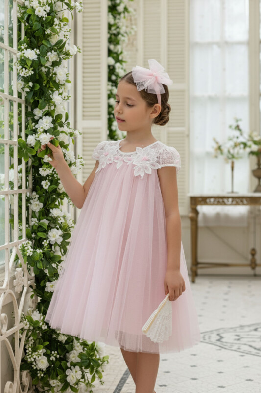 Powder Girls Lace Yoke Tulle Dress 3-7 AGE 36022PR 