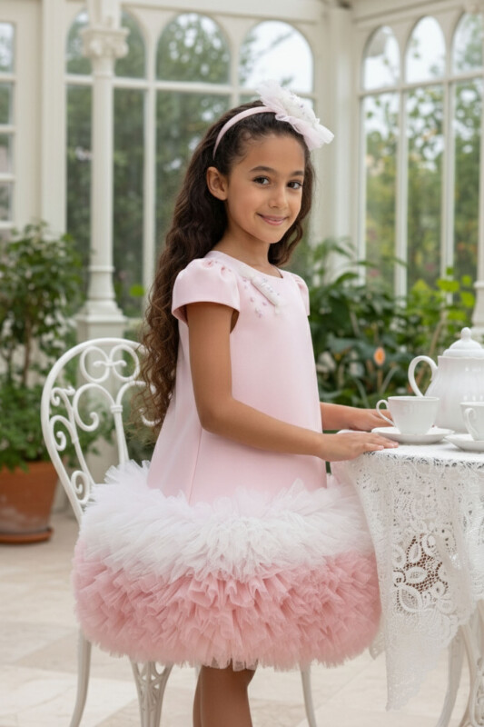Powder Girls Candy Tulle Hem Dress 3-7 AGE 36012PR 