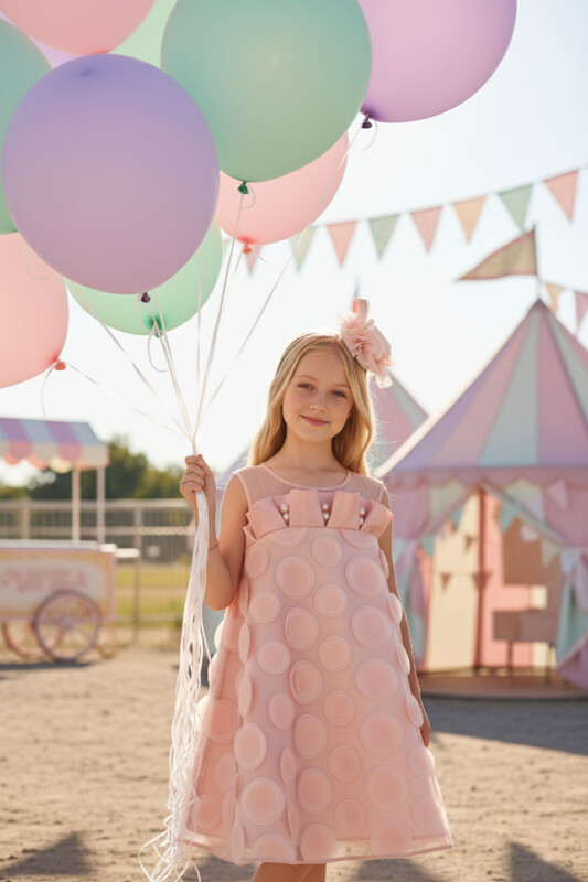 Powder Girls Dress with Headband 3-7 AGE 36009PR 