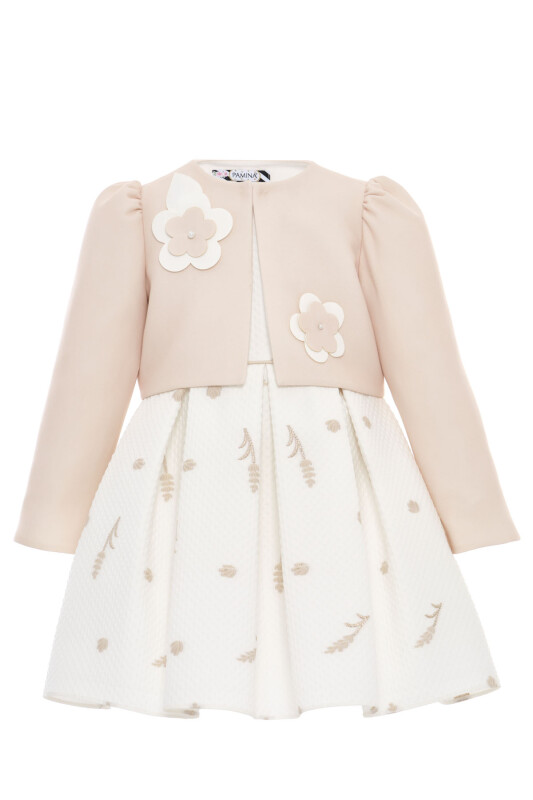 Beige Baby Girls Dress amd Jacket Set 6-24 MONTH 36301PR - Clothes (1)