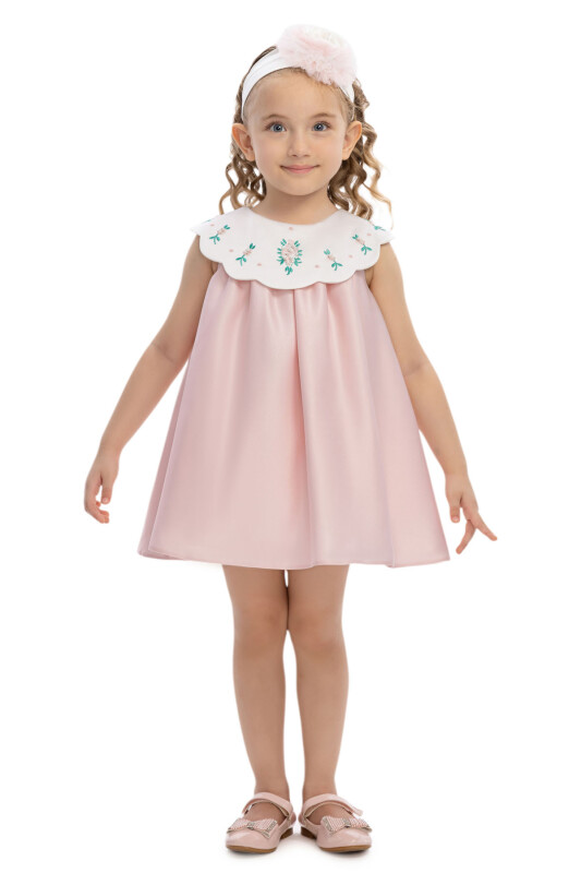 Powder Baby Dress with Embroidered Collar & Headband 6-24 MONTH 36097PR - Clothes (1)