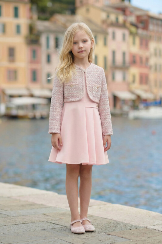 Powder Girls Tweed Dress & Jacket Set 3-7 AGE 36332PR - Clothes