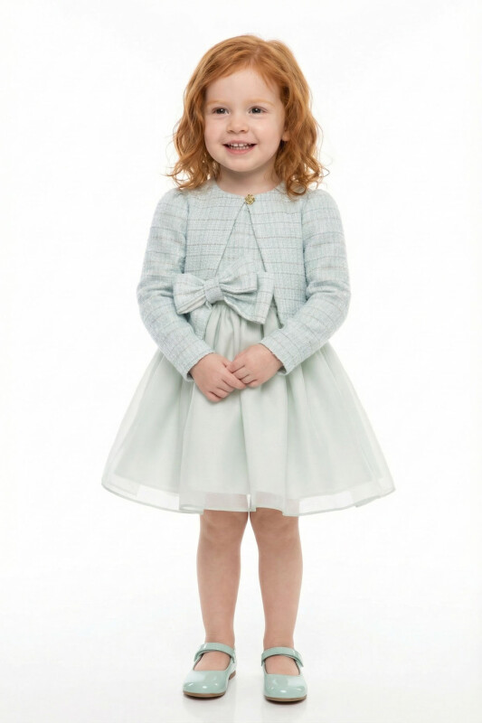 Mint Baby Girls Tweed Bow Dress & Jacket Set 6-24 MONTH 36326PR - Clothes (1)