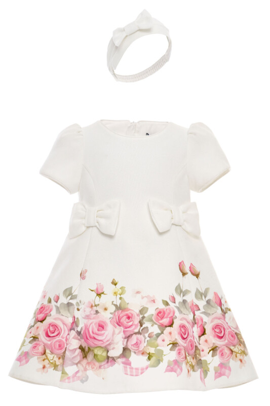 Ecru Baby Girls Floral Dress & Headband 6-24 MONTH 36202PR - Clothes (1)