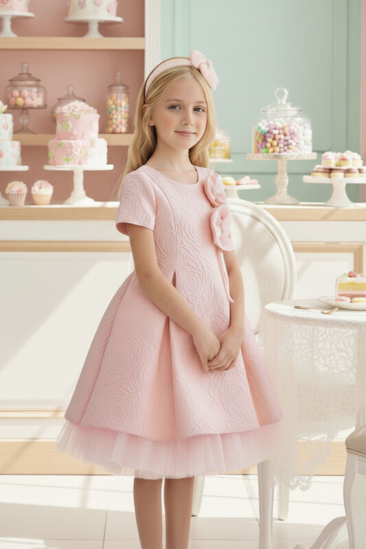 Powder Girls Jacquard Dress 3-7 AGE 36190PR - Clothes