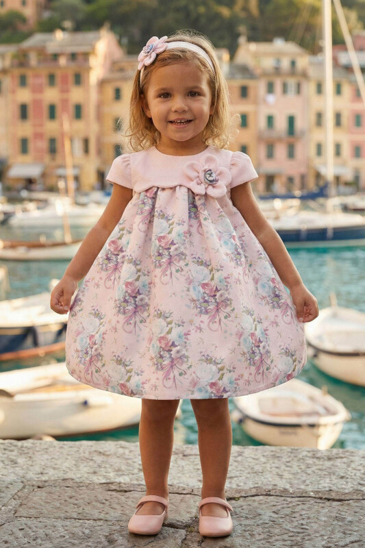 Powder Baby Girls Floral Print Dress with Headband 6-24 MONTH 36197PR 