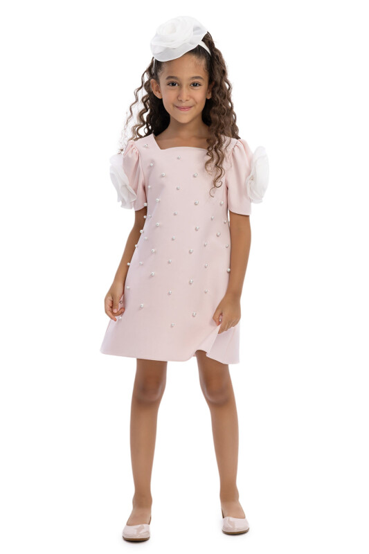 Powder Girls Pearl Flower Sleeve Dress 3-7 AGE 36129PR - Clothes (1)