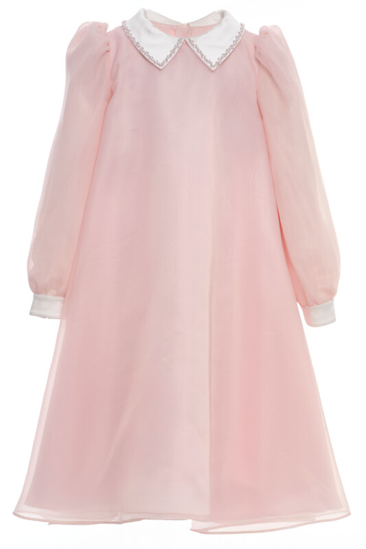 Powder Girls Chiffon A-Line Dress with Beaded Satin Collar 8-15 AGE 36391PR - Clothes (1)