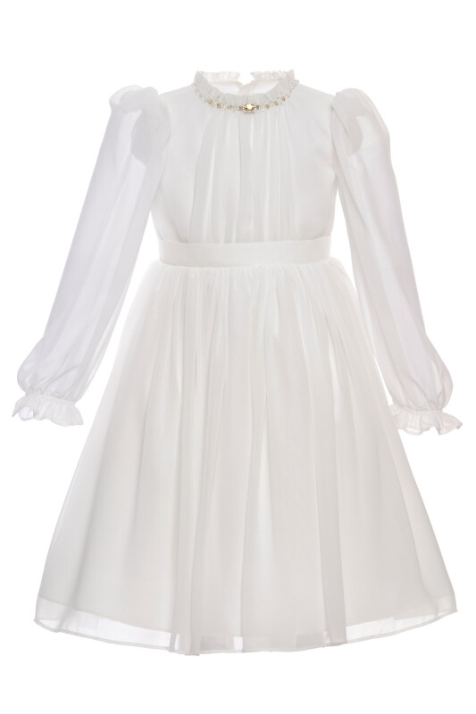 Ecru Girls Long Sleeve Dress 3-7 AGE 36251PR - Clothes (1)