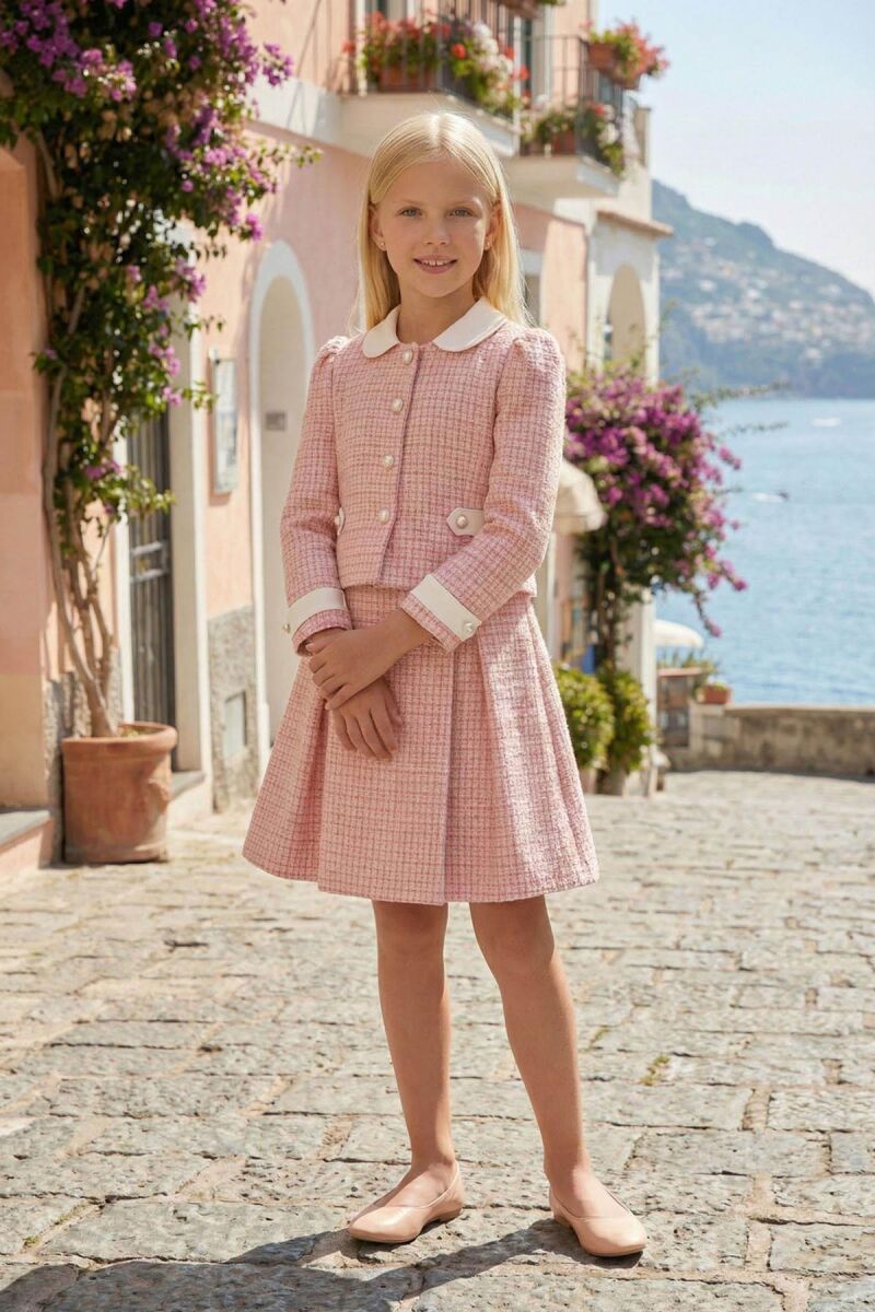 Powder Girls Tweed Dress & Jacket Set 8-15 AGE 36269PR - Pamina