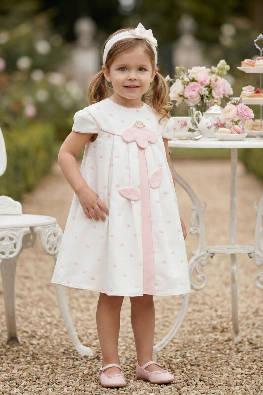Ecru Baby Girls Flower Dress & Headband 6-24 MONTH 36173PR 
