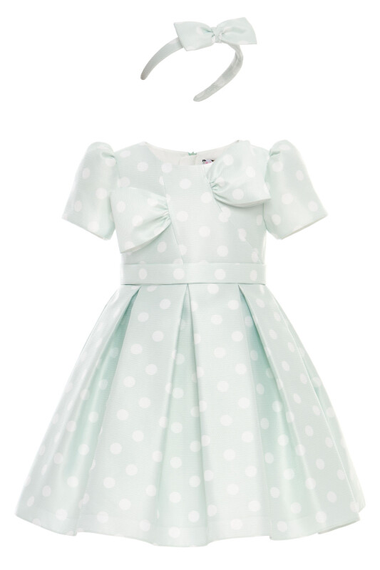 Mint Girls Polka Dot Dress & Headband Set 3-7 AGE 36181PR - Clothes (1)
