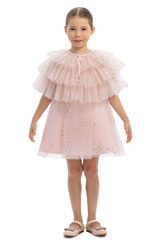 Powder Girls Dress with Layered Tulle Cape (3-7 Age) 3-7 AGE 36047PR - Clothes (1)