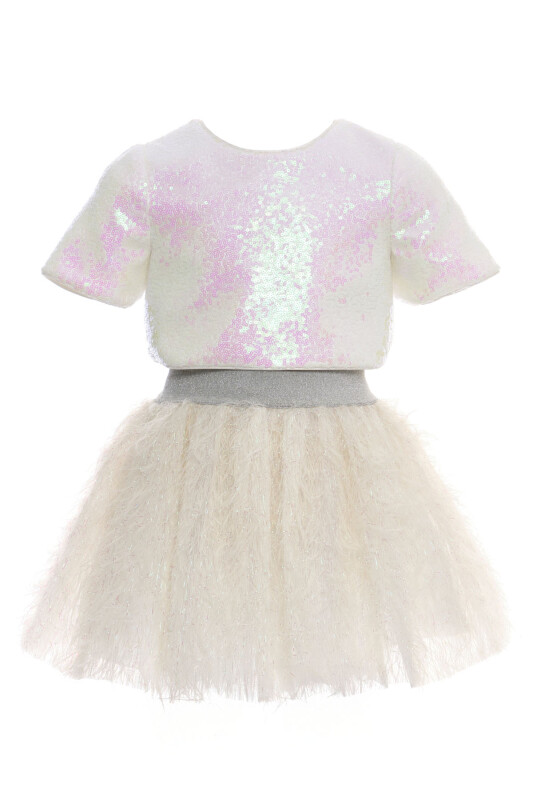 Ecru Gırls Sparkling Sequin Top & Skirt 3-7 AGE 36030PR - Clothes (1)