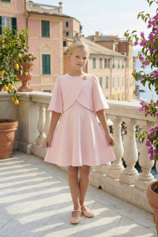 Powder Girls Elegant Bolero with Gold Button 8-15 AGE 36451PR - Clothes