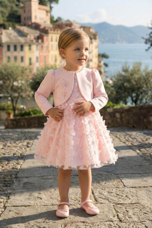 Powder Baby Girls 3D Butterfly Dress & Jacket Set 6-24 MONTH 36361PR - Clothes
