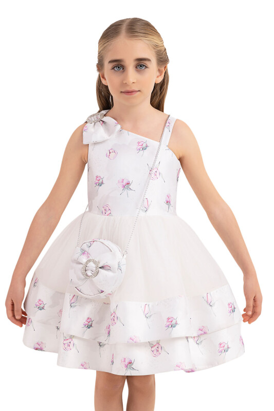Pink dress with tulle skirt for girls 4-8 AGE 33288PR - Clothes