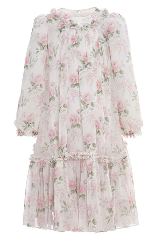 Ecru Girls Floral Chiffon Midi Dress 8-15 AGE 36388PR - Clothes (1)