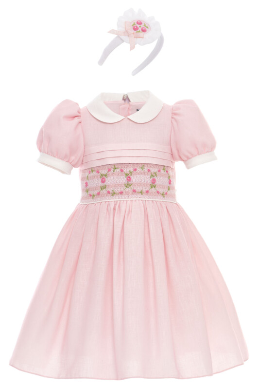 Powder Classic Embroidered Smock Dress with Headband 3-7 AGE 36383PR - Clothes (1)