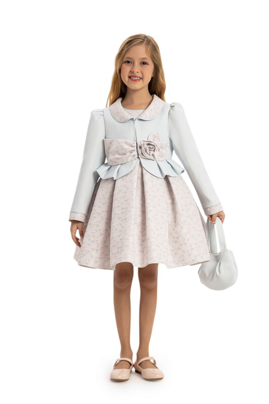 Blue Dress with Matching Bolero and Bag 3-7 AGE 35406PR - Clothes (1)