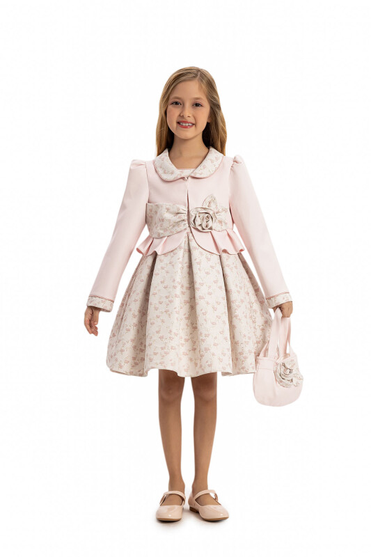 Powder Dress with Matching Bolero and Bag 3-7 AGE 35406PR - Clothes