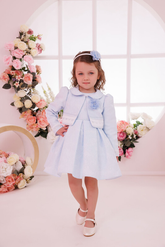 Blue Baby Dress with Bolero 6-24 MONTH 35397PR - Clothes