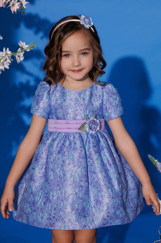 Lilac Baby Dress with Hair Accessory 6-24 MONTH 35345PR - Clothes