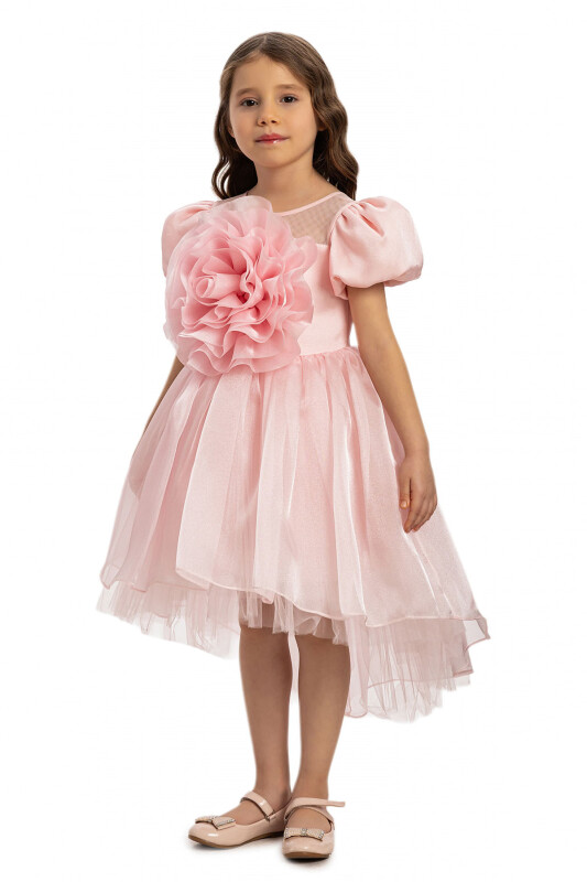 Powder Girls Floral Satin Dress 3-7 AGE 35109PR - Clothes (1)