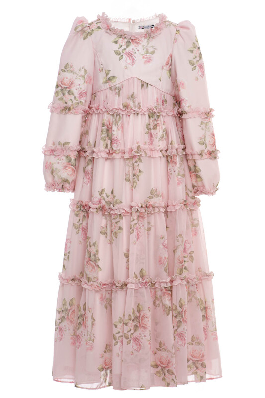 Powder Girls Romantic Tiered Floral Maxi Dress with Ruffles 8-15 AGE 36396PR - Clothes (1)