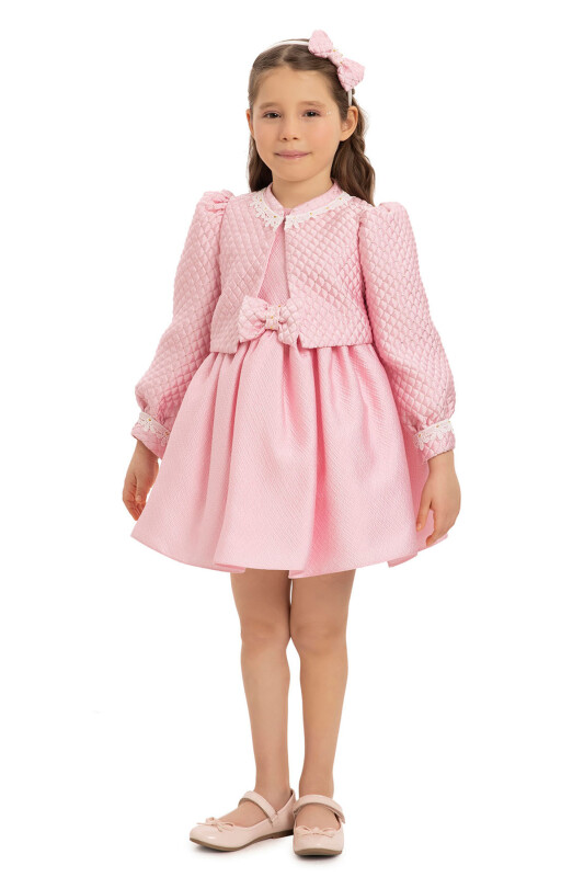 Pink Baby Dress with Jacket and Hair Accessory 6-24 MONTH 35399PR - Clothes (1)
