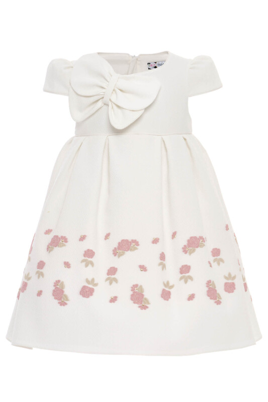 Beige Girls Butterfly Jacquard Dress & Headband 3-7 AGE 36178PR - Clothes (1)