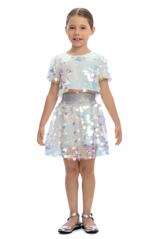 Silver Girls Sparkle Sequin Set 3-7 AGE 36037PR - Clothes (1)