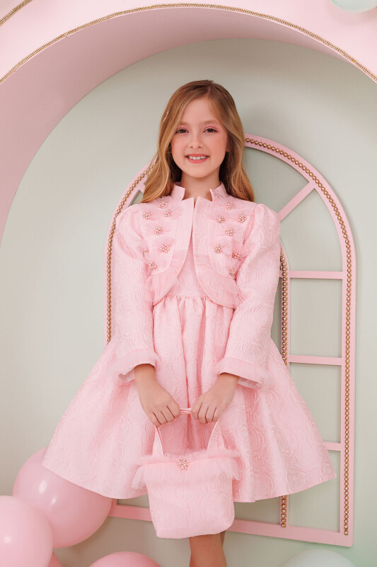 Powder Girls Set with Bolero and Matching Bag 3-7 AGE 35379PR 