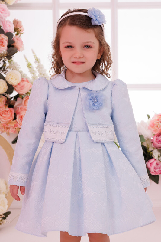 Blue Baby Dress with Bolero 6-24 MONTH 35397PR - Clothes