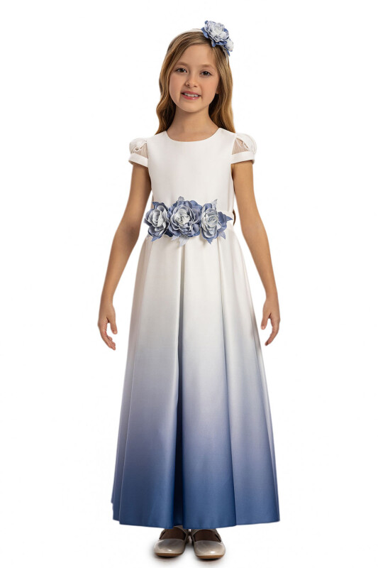 Blue Satin Ombre Dress 8-14 AGE 35185PR - Clothes (1)