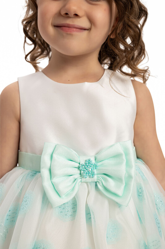 Mint Baby Dress with Matching Hair Bow 6-24 MONTH 35245PR - Clothes (1)