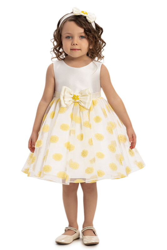 Yellow Baby Dress with Matching Hair Bow 6-24 MONTH 35245PR - Clothes (1)