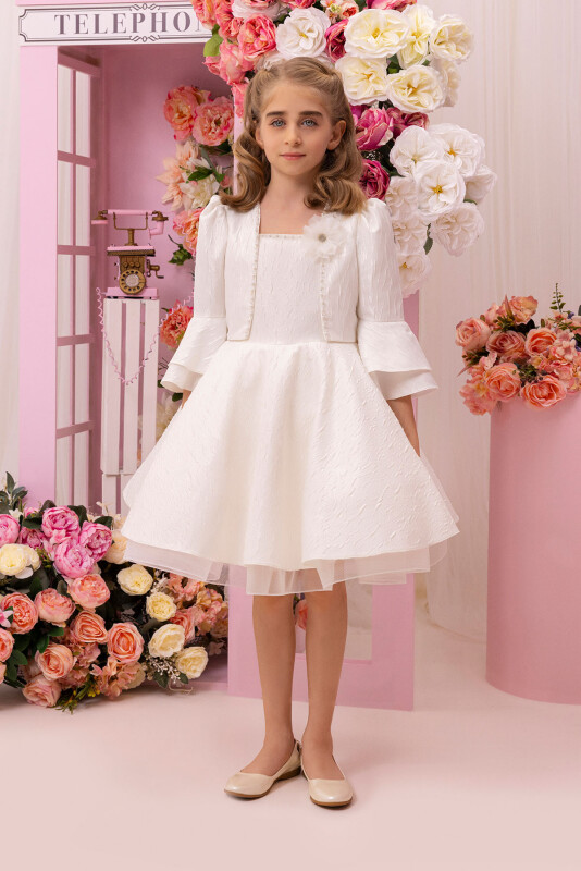 Ecru Girls Set with Bolero 8-12 AGE 34309PR - Clothes