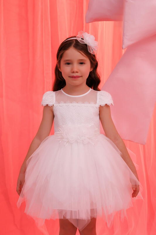 Ecru Baby Dress Tulle Skirt 6-24 MONTH 35068PR - Clothes