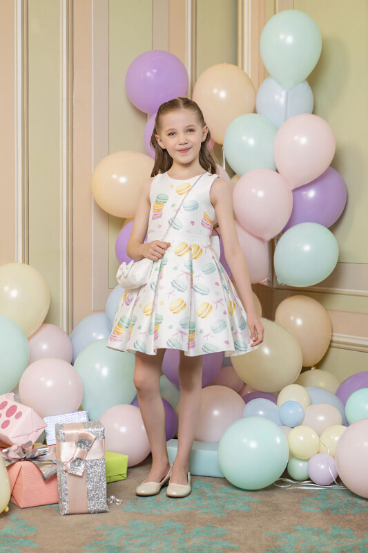 Green Sleeveless Dress for Girls 2-6 AGE 33199PR - Clothes