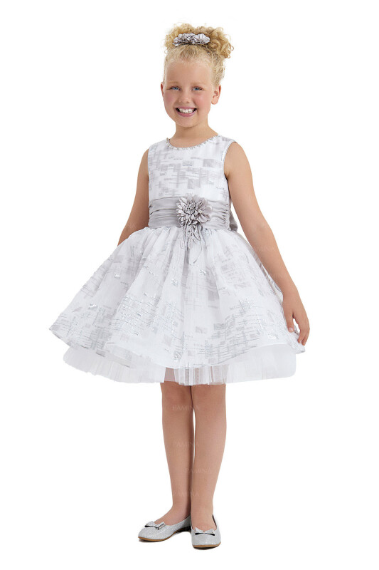 Silver Sleeveless Dress 8-12 AGE 33067PR - Clothes (1)