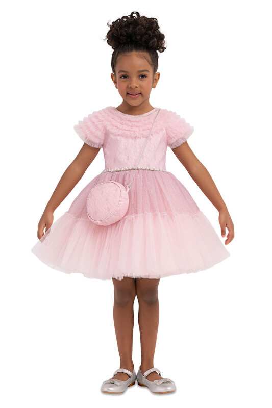 Powder Ruffled Dress for Girls 2-6 AGE 33325PR - Clothes