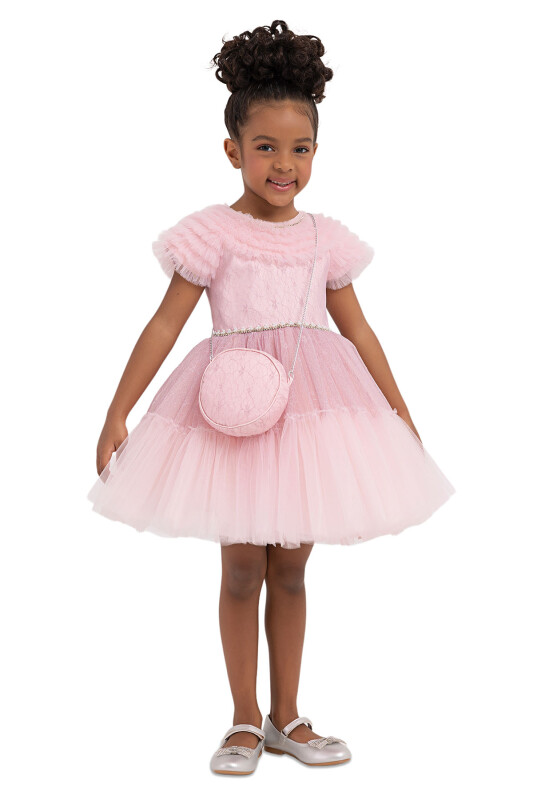 Powder Ruffled Dress for Girls 2-6 AGE 33325PR - Clothes (1)