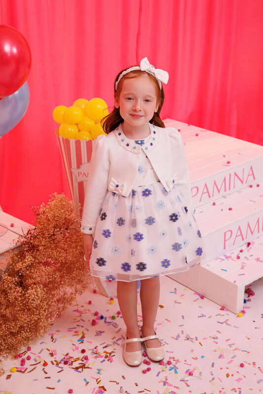 Blue Dress with Bolero and Hair Accessory 6-24 MONTH 35403PR - Clothes (1)