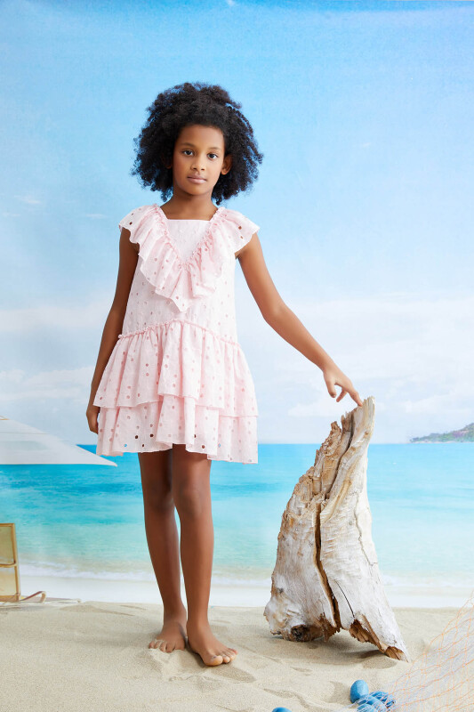 Powder Girl Frilly Brode Dress 4-8 AGE 324703CA 