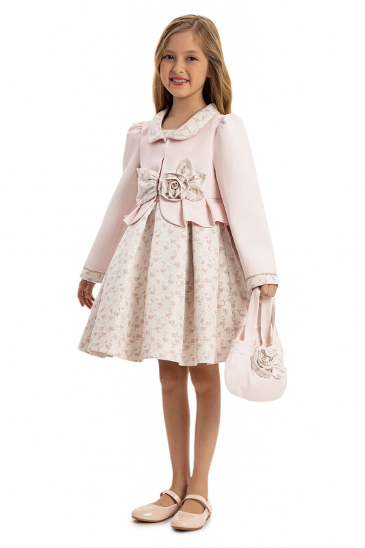 Powder Dress with Matching Bolero and Bag 3-7 AGE 35406PR - Clothes