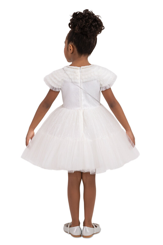 Ecru Ruffled Dress for Girls 2-6 AGE 33325PR - Clothes (1)