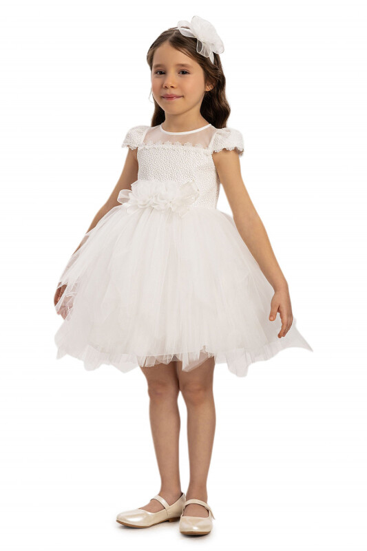 Ecru Baby Dress Tulle Skirt 6-24 MONTH 35068PR - Clothes (1)